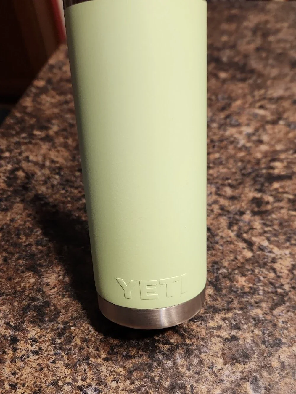 EUC YETI 18 OZ Light Green Travel Tumbler